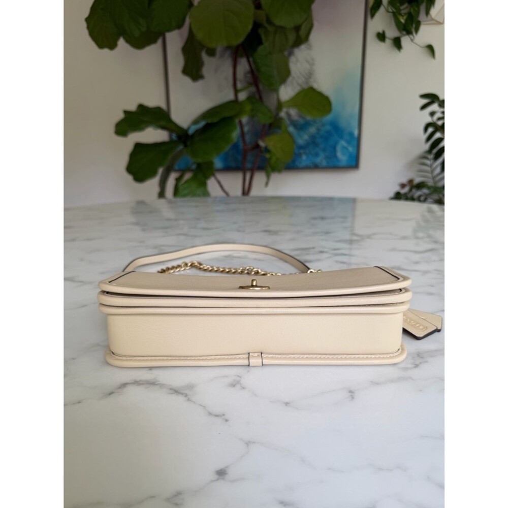 NWOT Coach DINKY Bag Glovetanned Leather CW641 Brass Moonlight Cream Ivory - Picture 7 of 15
